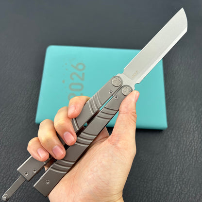 KUBEY knife KU297A Ballistic Gray Titanium   Folding Knives