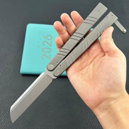 KUBEY knife KU297A Ballistic Gray Titanium   Folding Knives