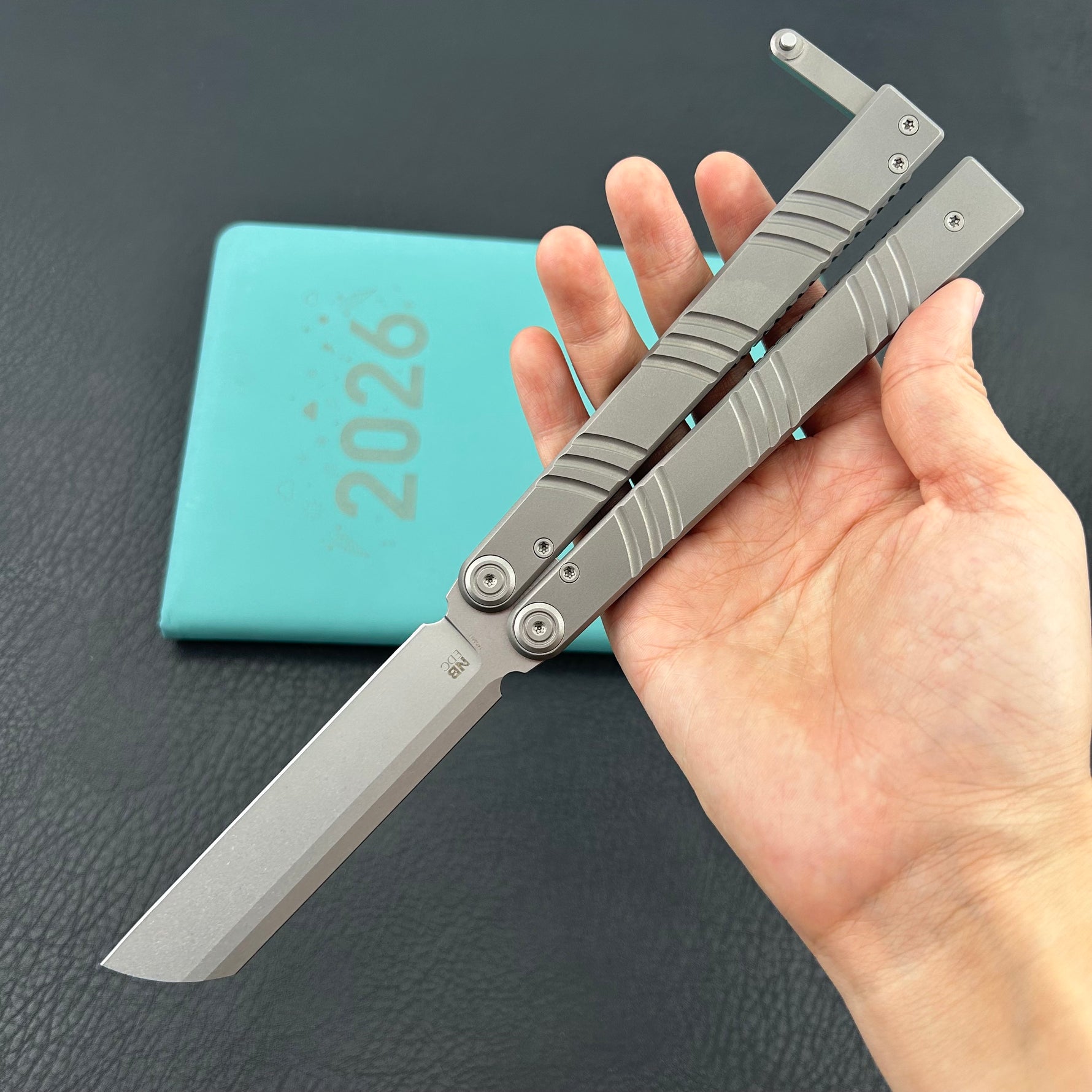 KUBEY knife KU297A Ballistic Gray Titanium   Folding Knives