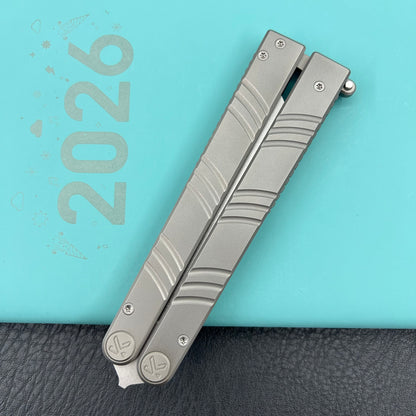 KUBEY knife KU297A Ballistic Gray Titanium   Folding Knives