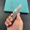 KB Knives KB400A Jake Hoback Design Sumo Button Lock Folding Knife Gray Titanium Handle 3.15" Stonewash CPM 20CV Blade