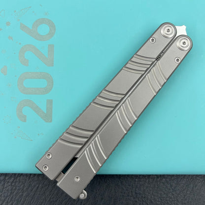 KUBEY knife KU297A Ballistic Gray Titanium   Folding Knives