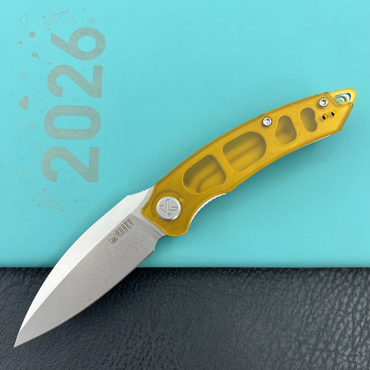KUBEY knife KU333G Leaf Linerlock Ultem  Folding Knives