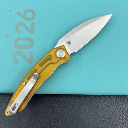 KUBEY knife KU333G Leaf Linerlock Ultem  Folding Knives