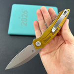 KUBEY knife KU333G Leaf Linerlock Ultem  Folding Knives