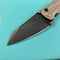 KB Knives KB400E Jake Hoback Design Sumo Button Lock Folding Knife Bronze Titanium Handle 3.15" Blackwash CPM 20CV Blade