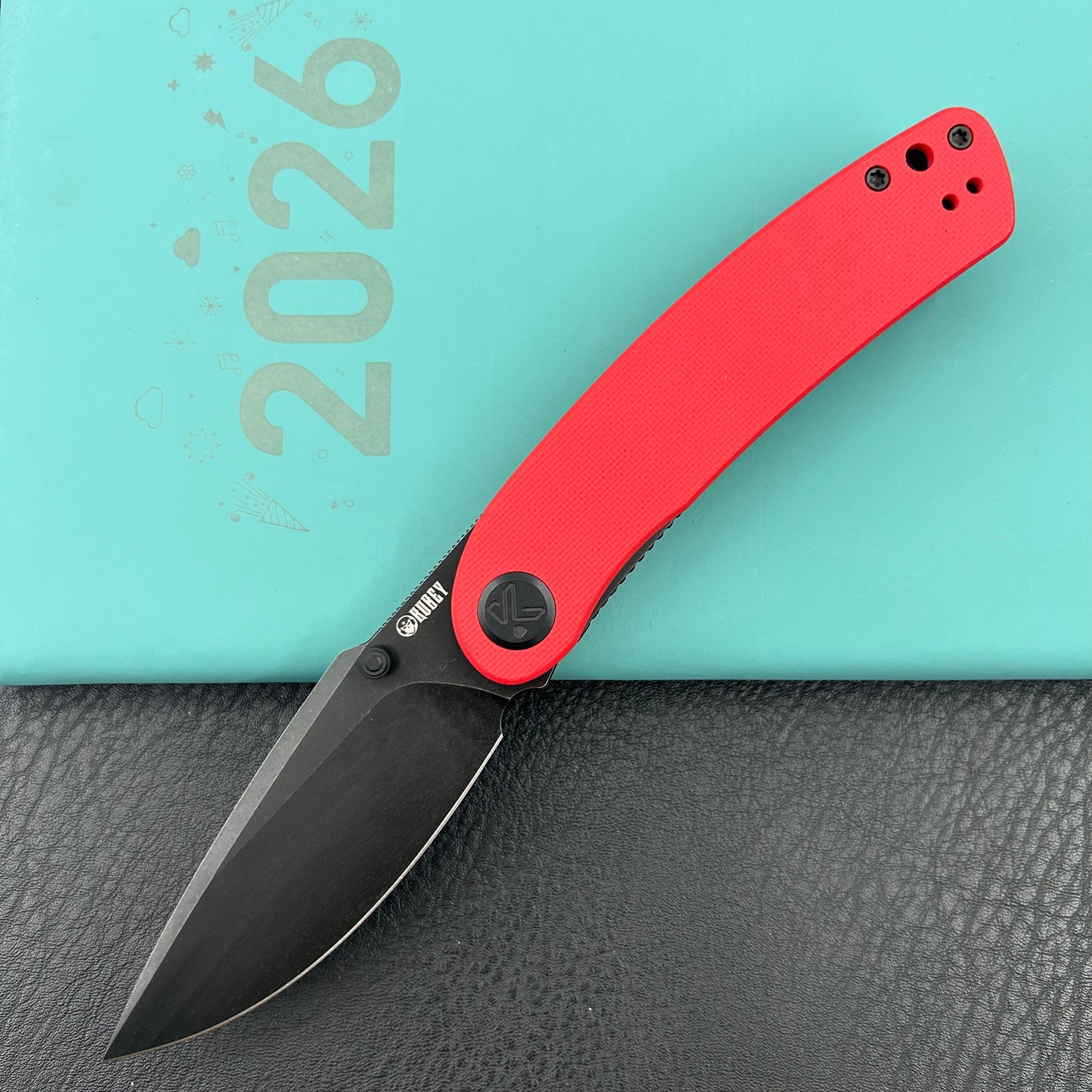 KUBEY knife KU344P Momentum Linerlock Black Red  Folding Knives