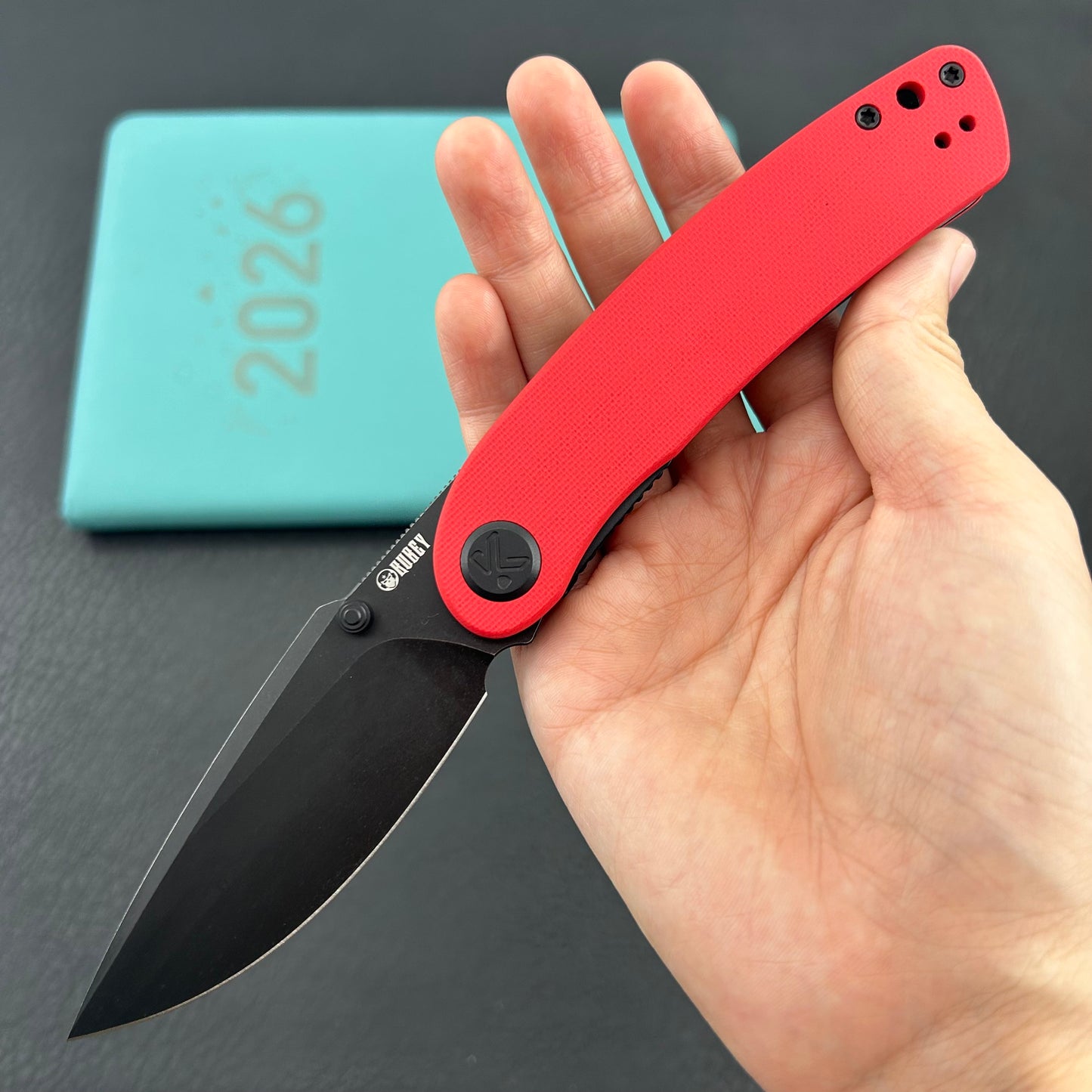 KUBEY knife KU344P Momentum Linerlock Black Red  Folding Knives