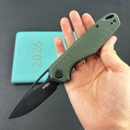 KUBEY knife KU324L Doris Linerlock Black Green Folding Knives