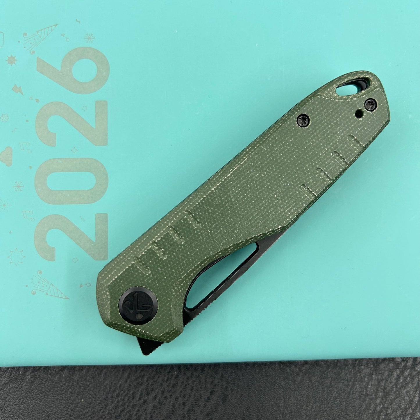 KUBEY knife KU324L Doris Linerlock Black Green Folding Knives