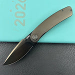 KB KNIVES KB386D Momentum Frame Lock Front Flipper Pocket Folding Knife DLC Titanium Handle DLC M390 Blade