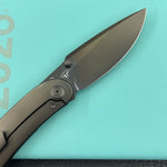 KB KNIVES KB386D Momentum Frame Lock Front Flipper Pocket Folding Knife DLC Titanium Handle DLC M390 Blade