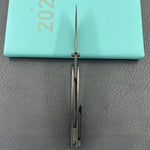 KB KNIVES KB386D Momentum Frame Lock Front Flipper Pocket Folding Knife DLC Titanium Handle DLC M390 Blade