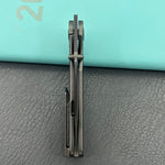 KB KNIVES KB386D Momentum Frame Lock Front Flipper Pocket Folding Knife DLC Titanium Handle DLC M390 Blade