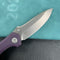 KUBEY KU314 Ruckus Liner Lock Folding Knife Purple G10 Handle 3.31" Bead Blasted AUS-10