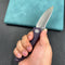 KUBEY KU314 Ruckus Liner Lock Folding Knife Purple G10 Handle 3.31" Bead Blasted AUS-10