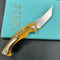 KUBEY  KU175C Scimitar Tanto Liner Lock Hunting Folding Knife Ultem Handle 3.46" Beadblast 14C28N