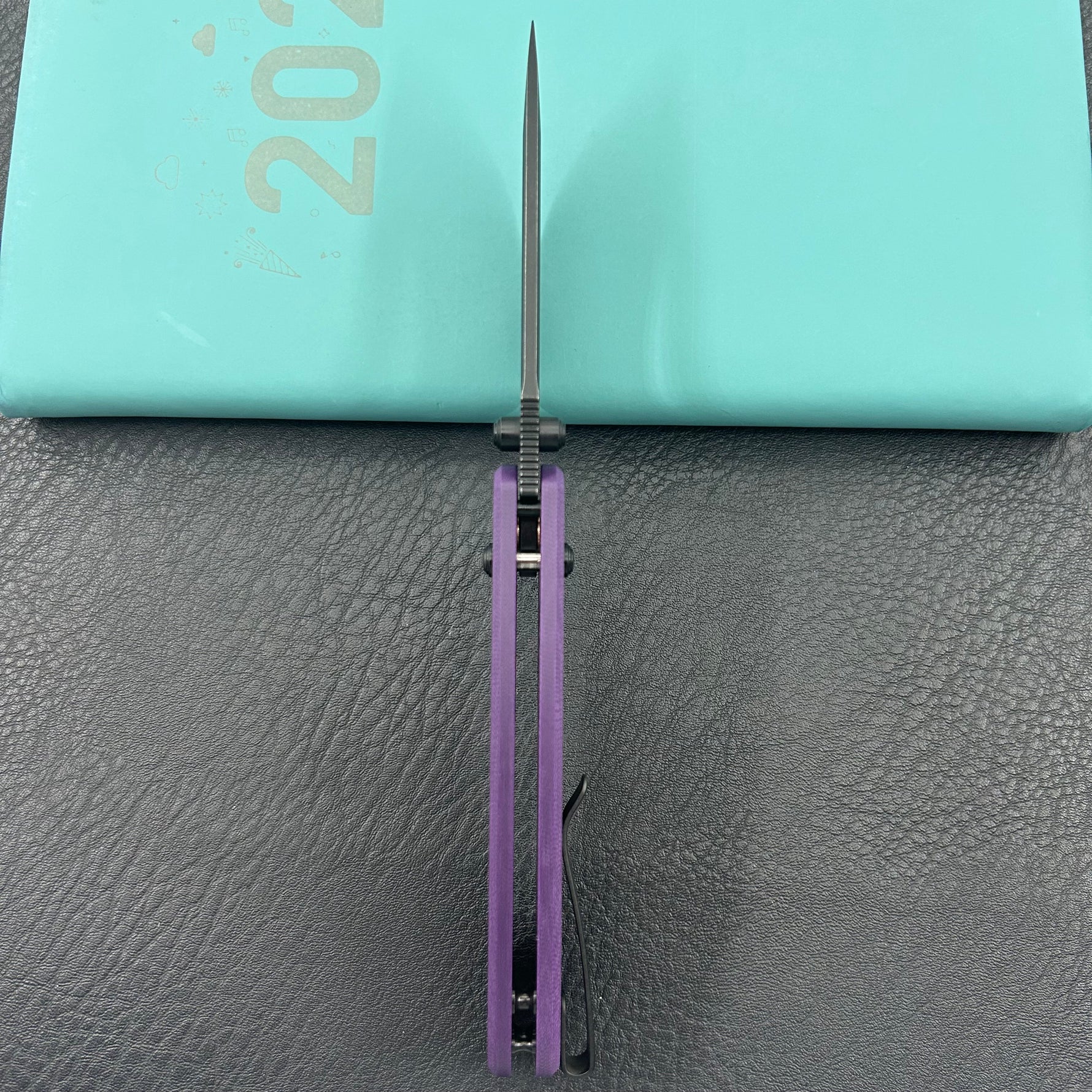 KUBEY knife KU504D Stalker Crossbar Lock Black Purple  Folding Knife