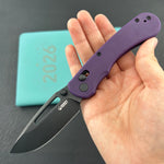 KUBEY knife KU504D Stalker Crossbar Lock Black Purple  Folding Knife
