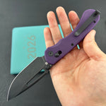 KUBEY knife KU504D Stalker Crossbar Lock Black Purple  Folding Knife