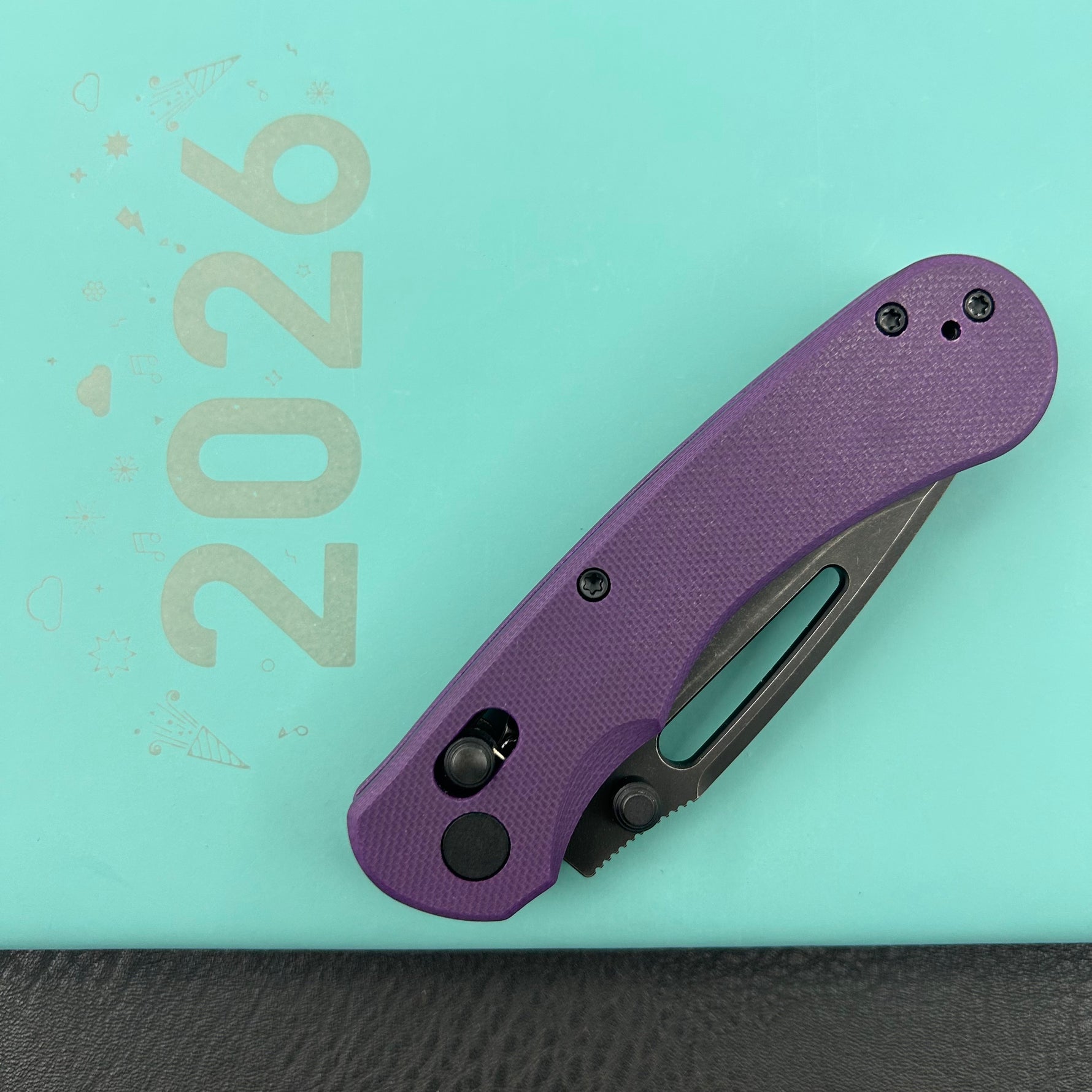 KUBEY knife KU504D Stalker Crossbar Lock Black Purple  Folding Knife