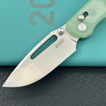 KUBEY knife KU504C Stalker Crossbar Lock Jade  Folding Knife