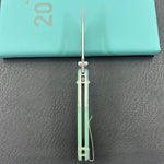 KUBEY knife KU504C Stalker Crossbar Lock Jade  Folding Knife