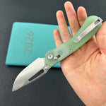 KUBEY knife KU504C Stalker Crossbar Lock Jade  Folding Knife