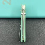 KUBEY knife KU504C Stalker Crossbar Lock Jade  Folding Knife