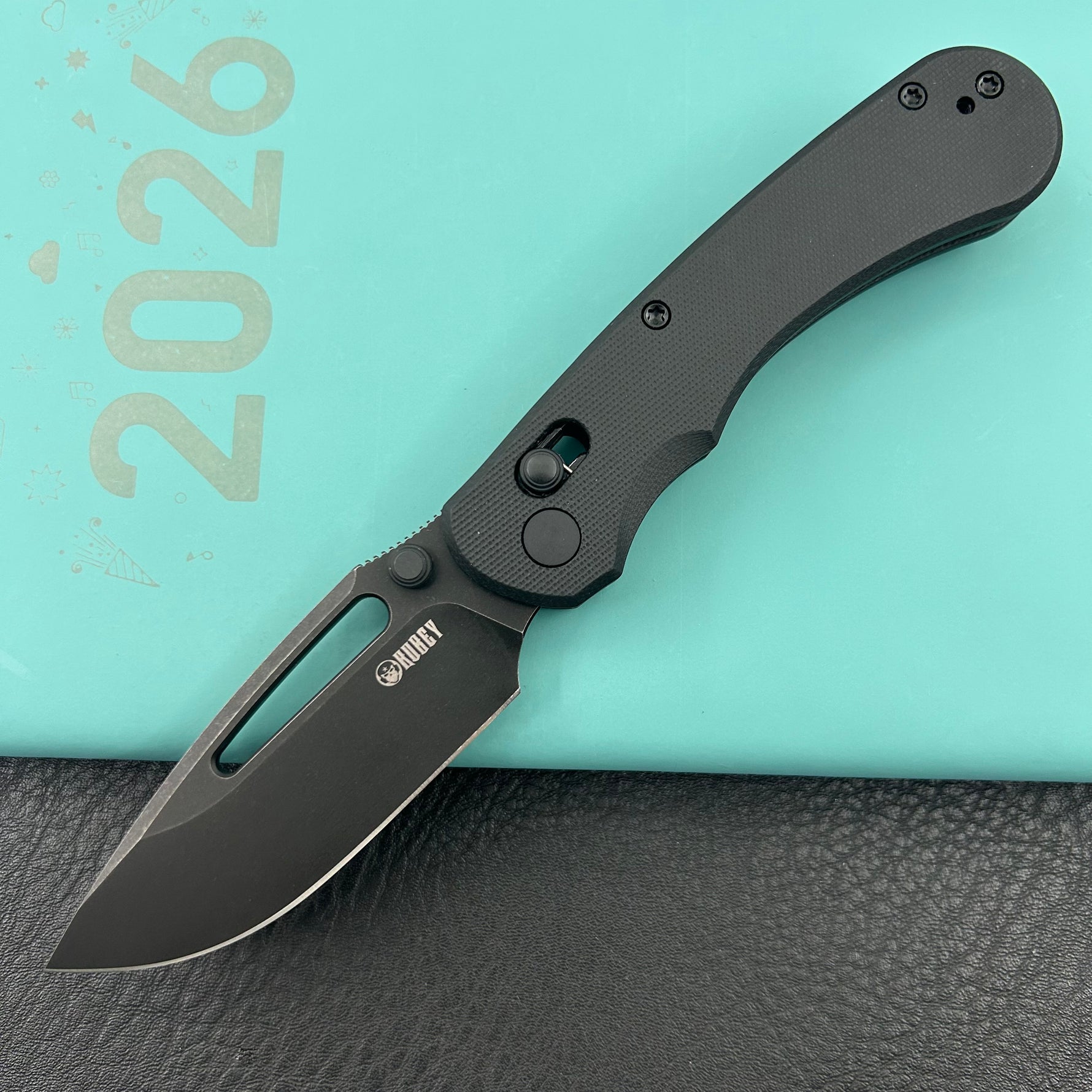 KUBEY knife KU504E Stalker Crossbar Lock Blackout  Folding Knife