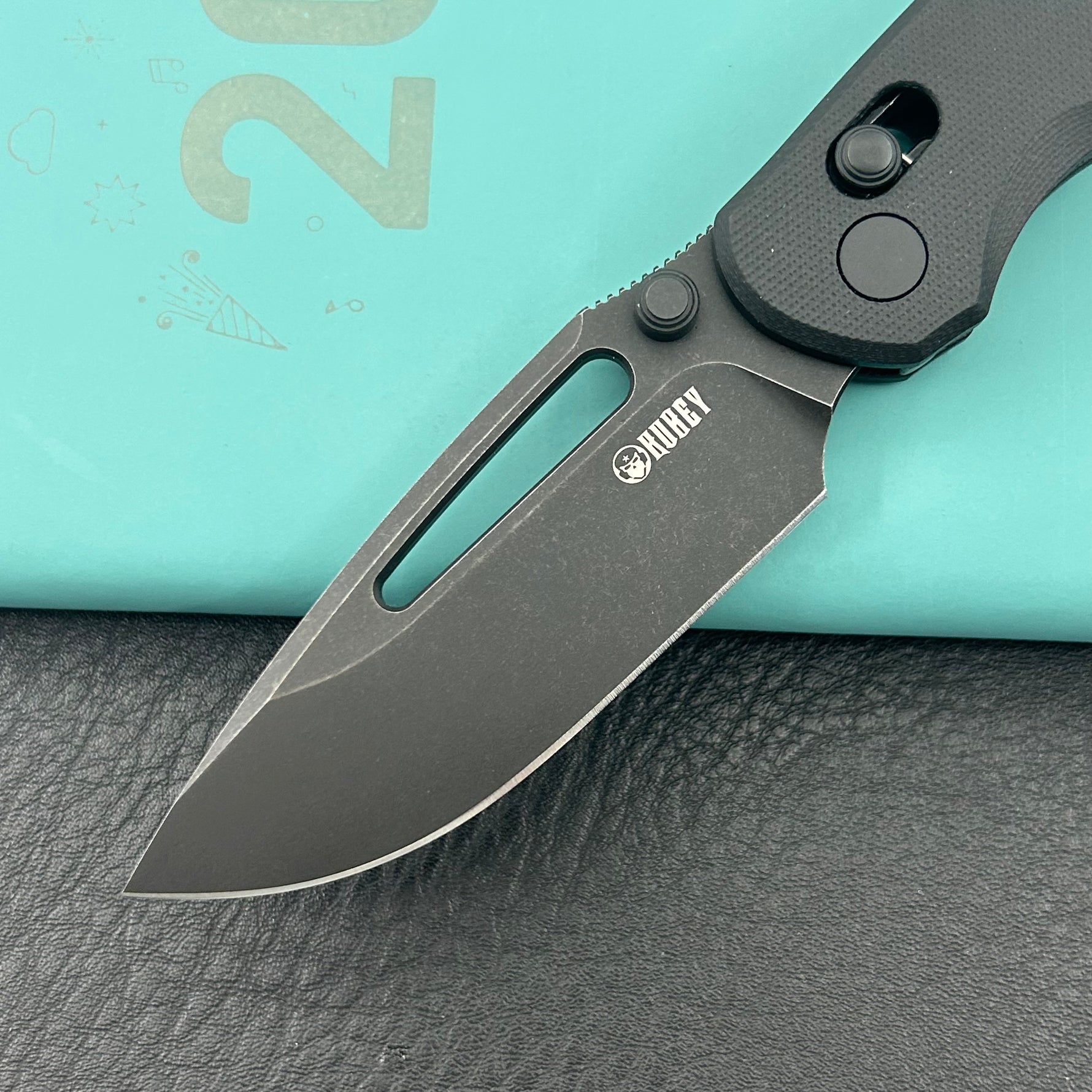KUBEY knife KU504E Stalker Crossbar Lock Blackout  Folding Knife