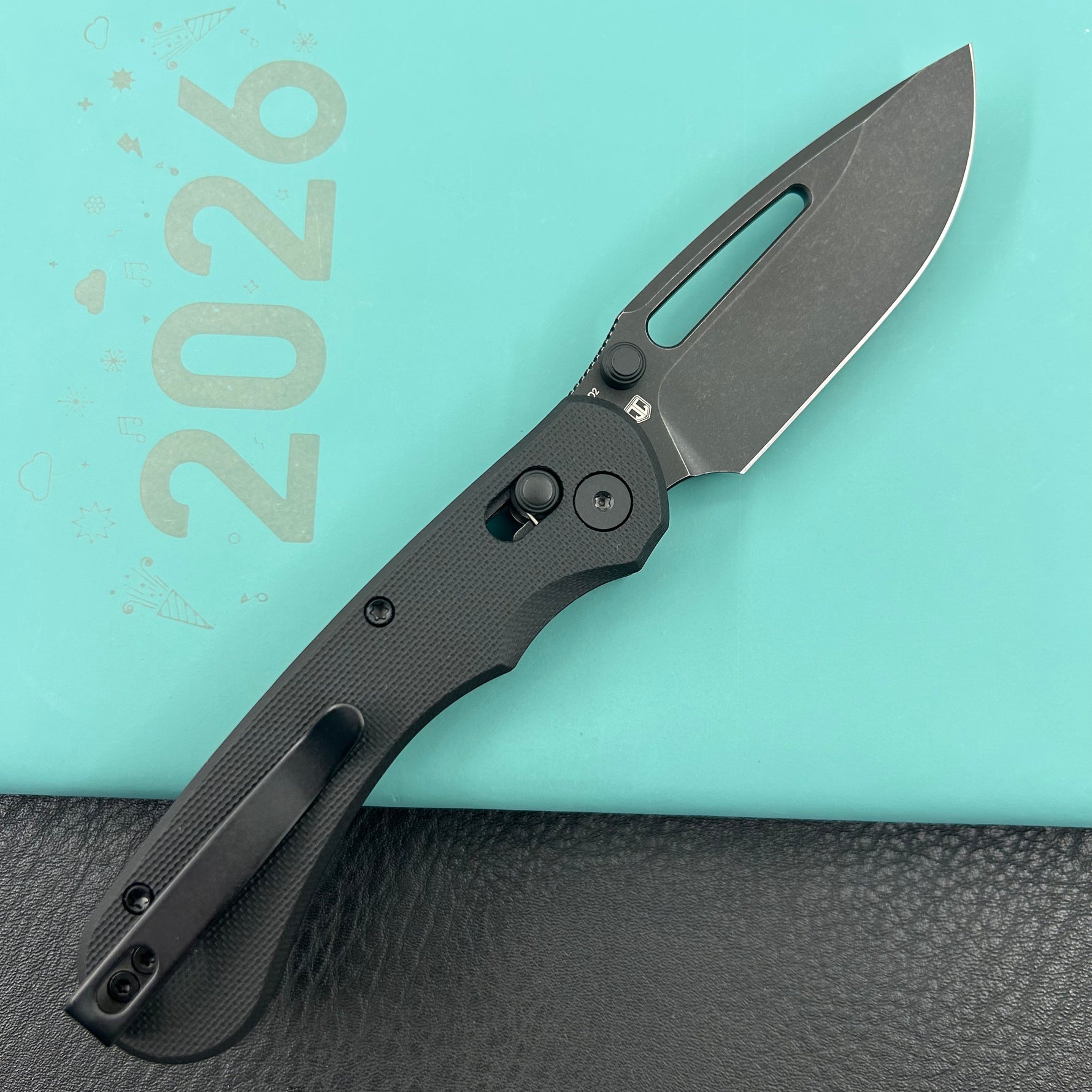 KUBEY knife KU504E Stalker Crossbar Lock Blackout  Folding Knife