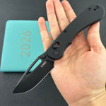 KUBEY knife KU504E Stalker Crossbar Lock Blackout  Folding Knife