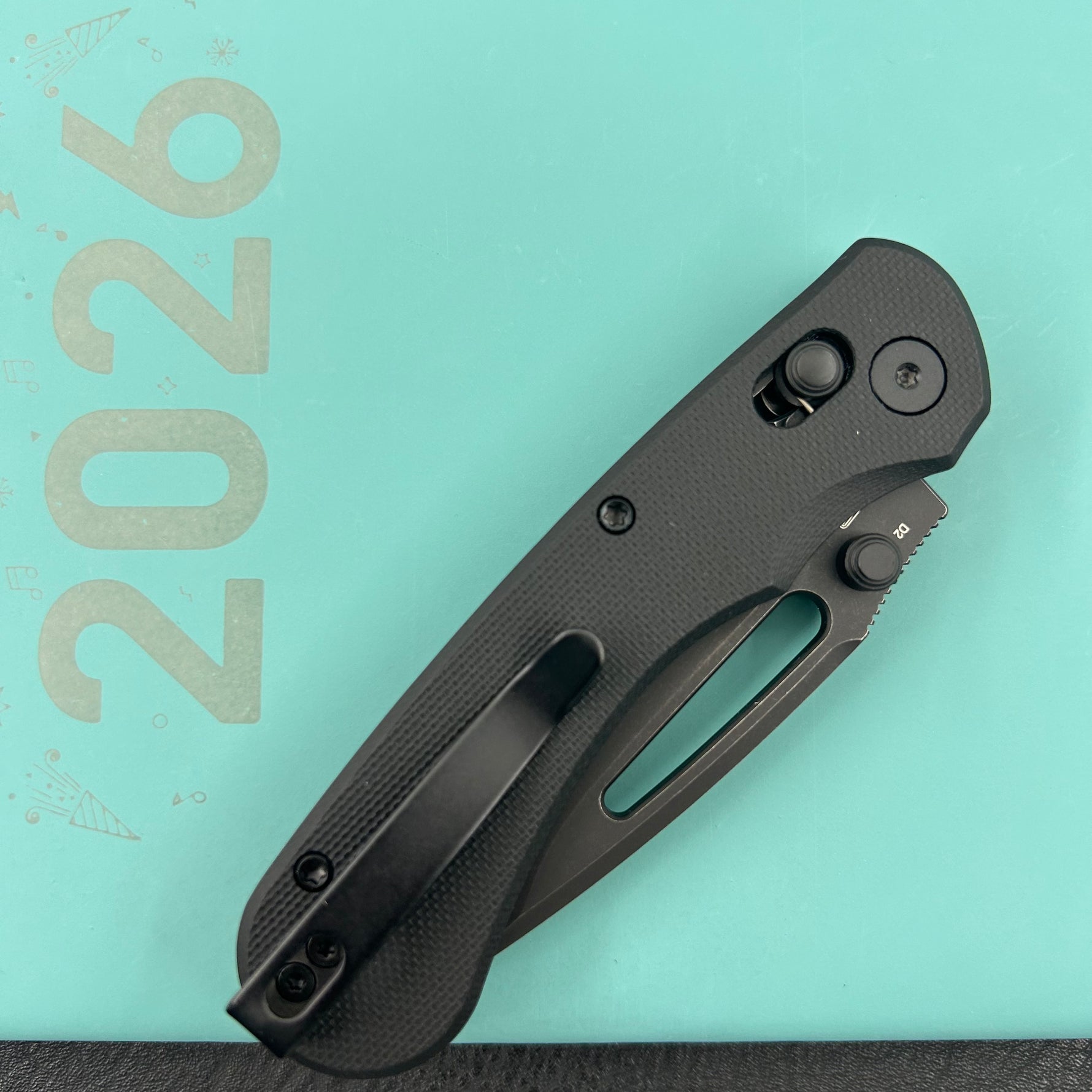 KUBEY knife KU504E Stalker Crossbar Lock Blackout  Folding Knife