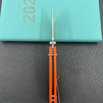 KUBEY knife KU504B Stalker Crossbar Lock Orange  Folding Knife