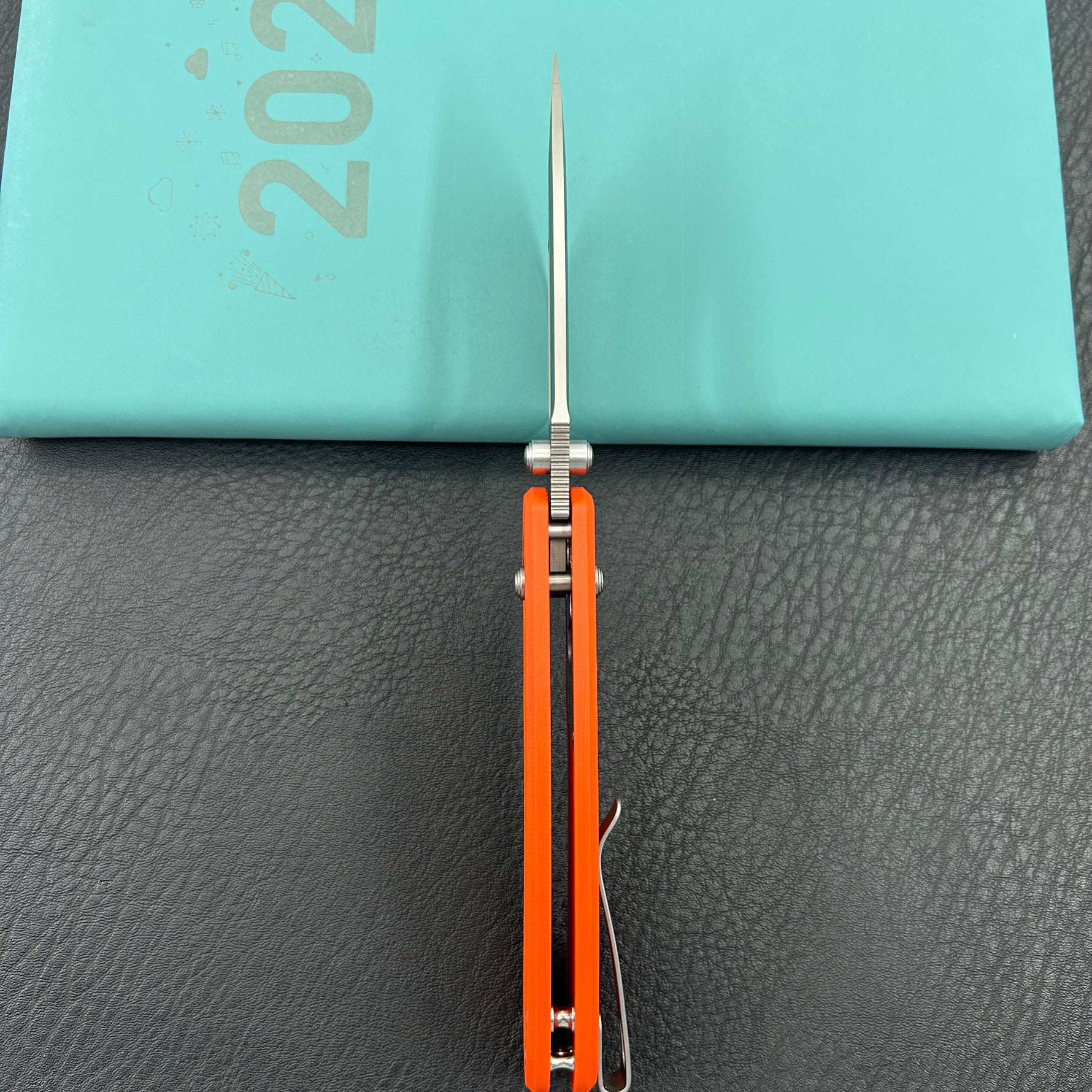 KUBEY knife KU504B Stalker Crossbar Lock Orange  Folding Knife
