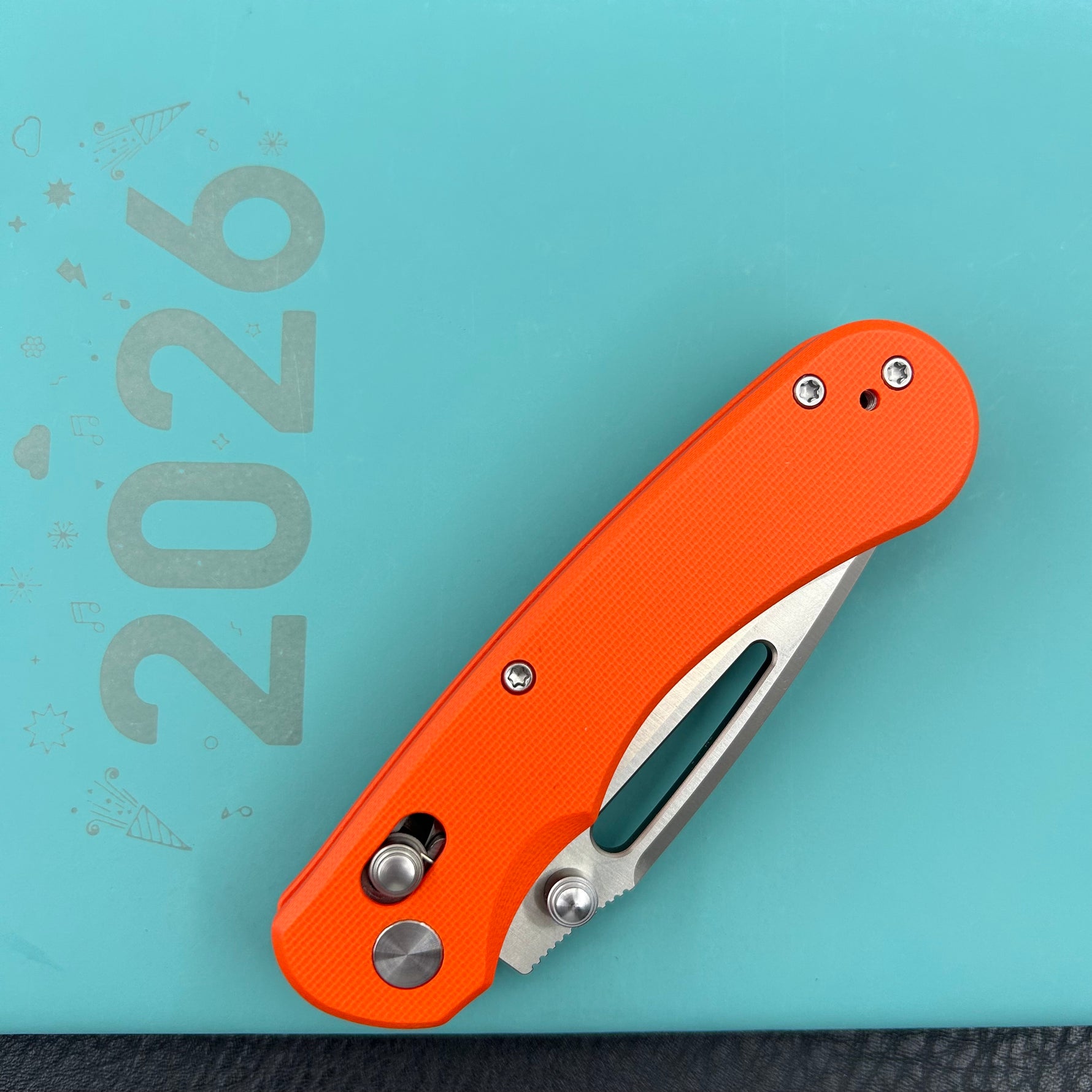 KUBEY knife KU504B Stalker Crossbar Lock Orange  Folding Knife