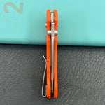 KUBEY knife KU504B Stalker Crossbar Lock Orange  Folding Knife