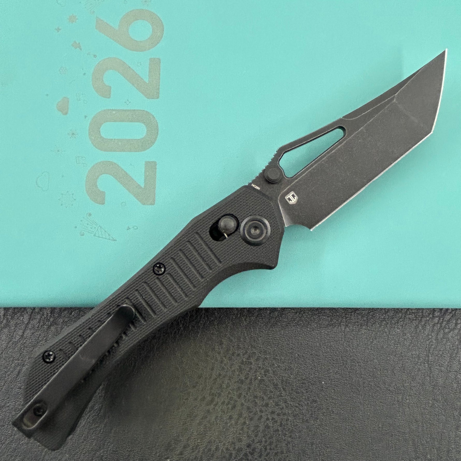 KUBEY knife KU433D Tantorian Crossbar Lock Blackout Folding knife