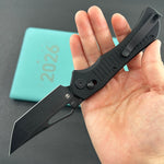 KUBEY knife KU433D Tantorian Crossbar Lock Blackout Folding knife