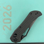 KUBEY knife KU433D Tantorian Crossbar Lock Blackout Folding knife