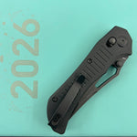 KUBEY knife KU433D Tantorian Crossbar Lock Blackout Folding knife
