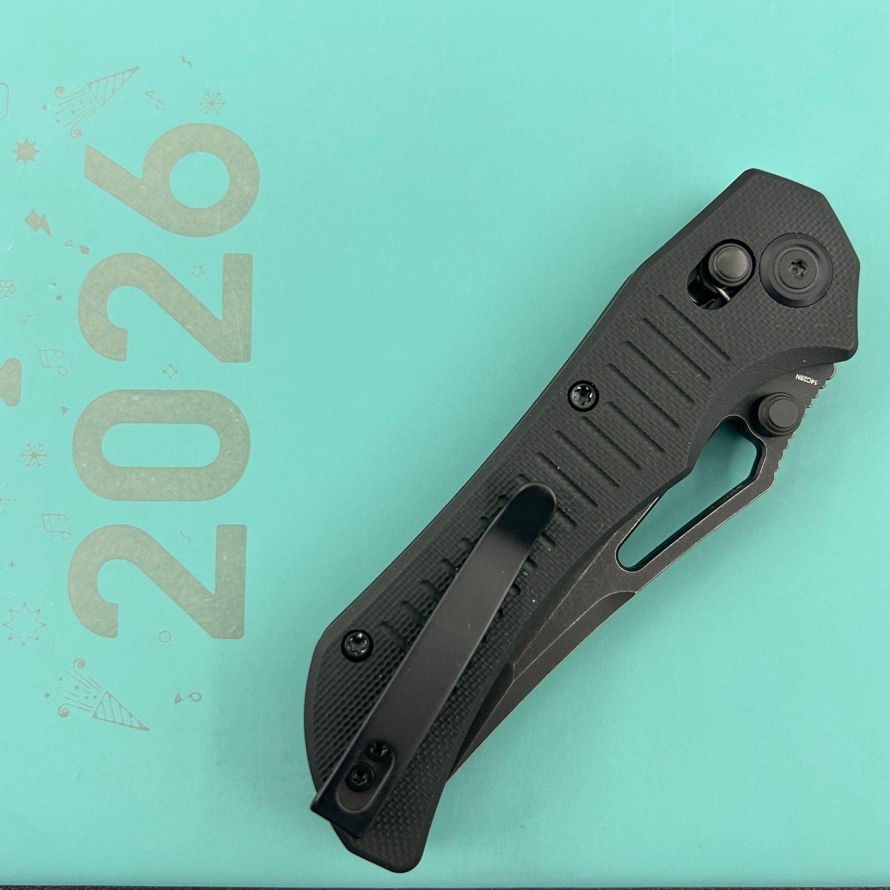 KUBEY knife KU433D Tantorian Crossbar Lock Blackout Folding knife