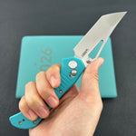 KUBEY knife KU433C Tantorian Crossbar Lock Tiffany Blue Folding knife