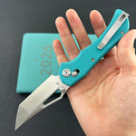KUBEY knife KU433C Tantorian Crossbar Lock Tiffany Blue Folding knife