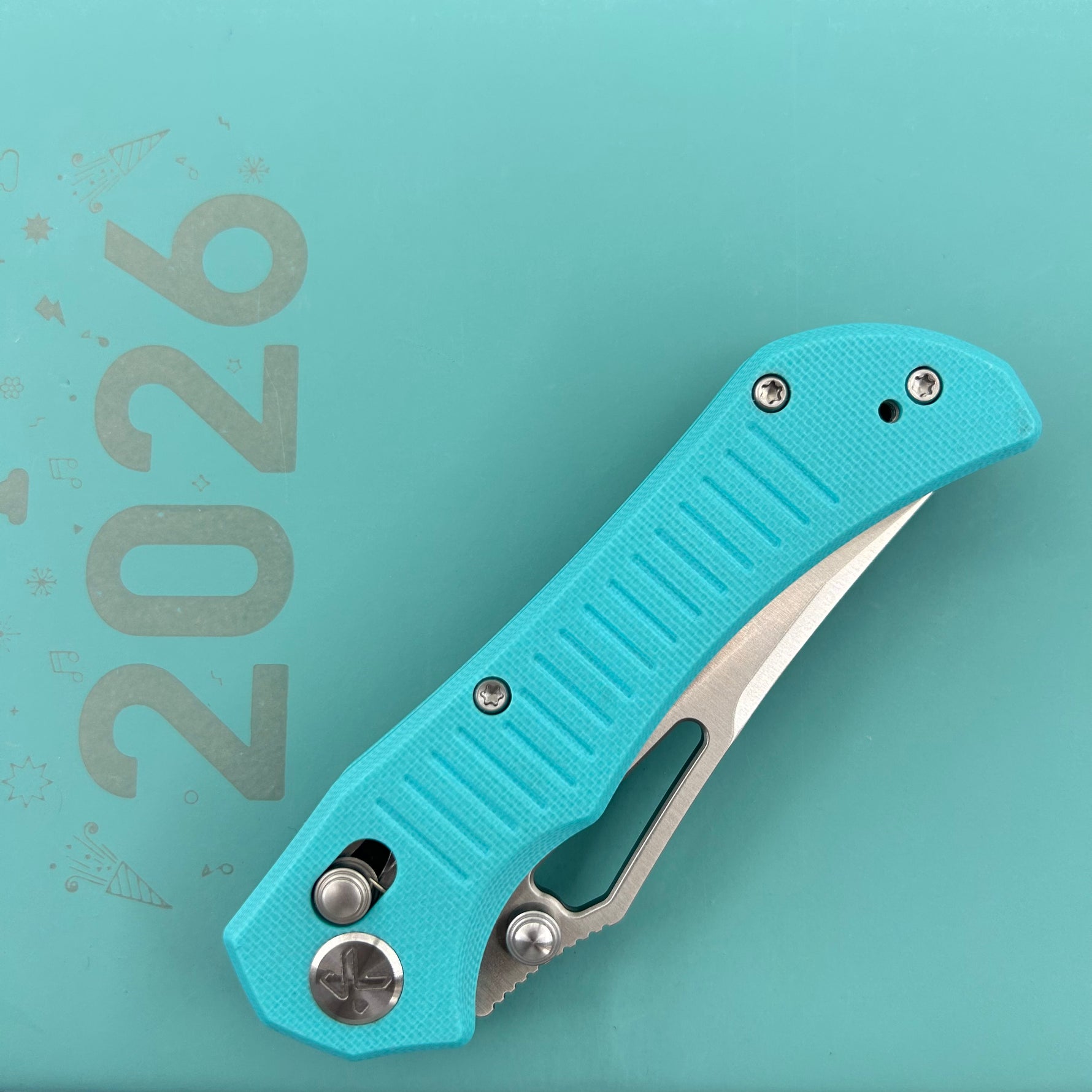 KUBEY knife KU433C Tantorian Crossbar Lock Tiffany Blue Folding knife