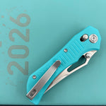 KUBEY knife KU433C Tantorian Crossbar Lock Tiffany Blue Folding knife