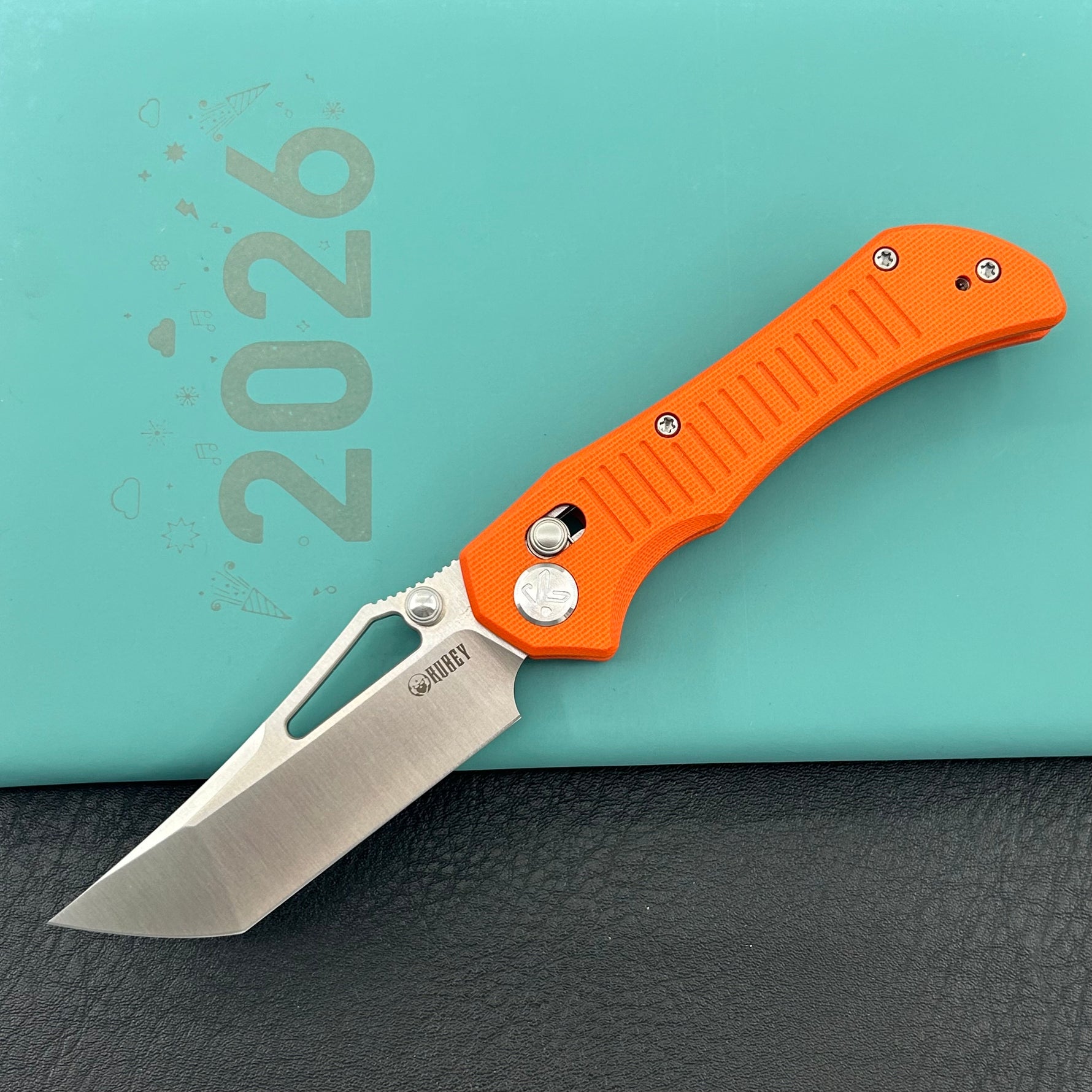 KUBEY knife KU433B Tantorian Crossbar Lock Orange Folding knife