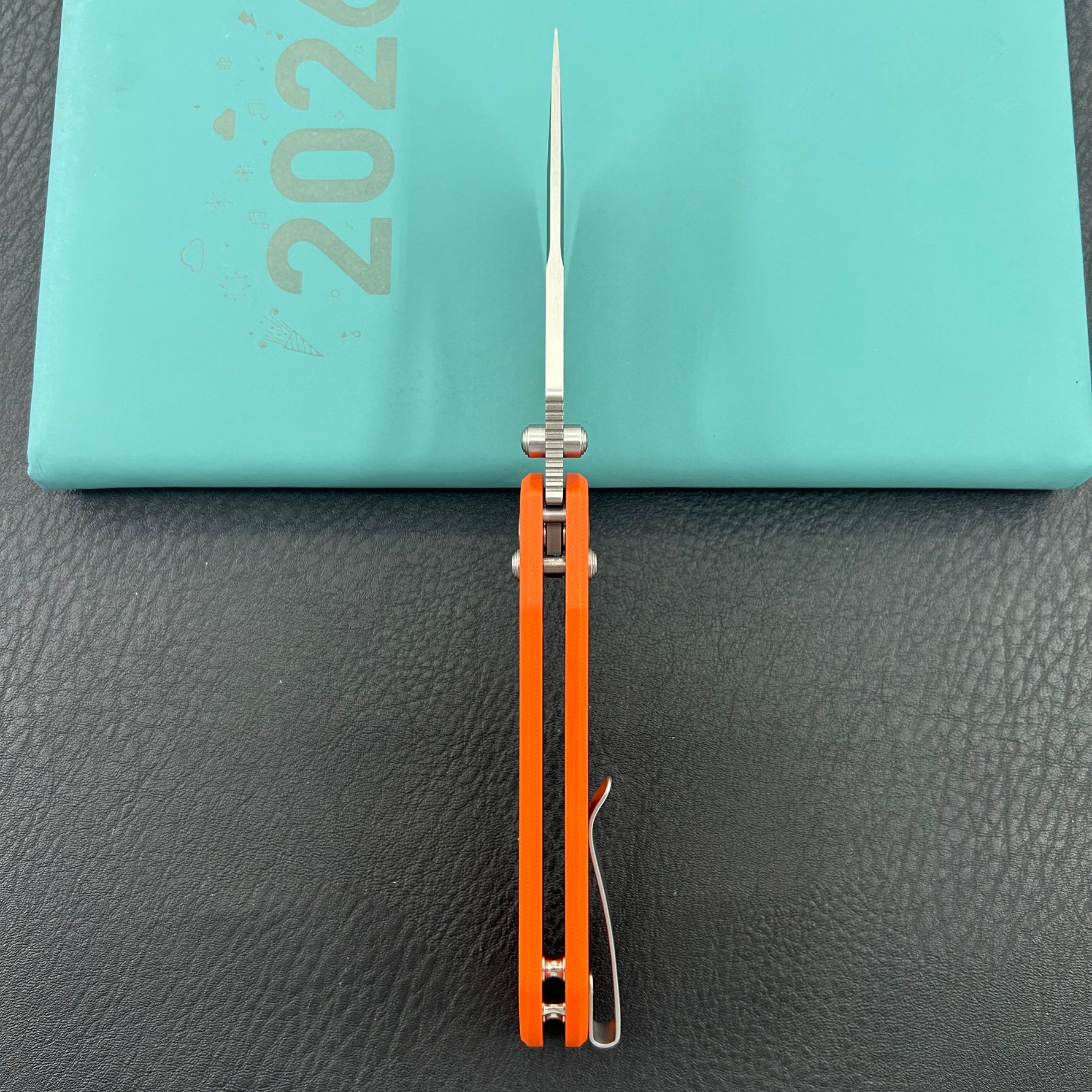 KUBEY knife KU433B Tantorian Crossbar Lock Orange Folding knife