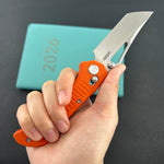 KUBEY knife KU433B Tantorian Crossbar Lock Orange Folding knife